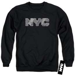 NYC Nyc Map Fill - Men's Crewneck Sweatshirt Men's Crewneck Sweatshirt New York City   