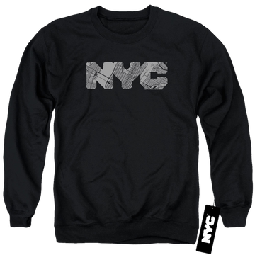 NYC Nyc Map Fill - Men's Crewneck Sweatshirt Men's Crewneck Sweatshirt New York City   