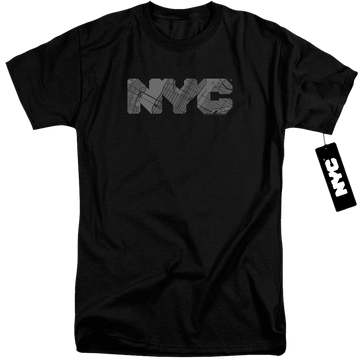 NYC Nyc Map Fill - Men's Tall Fit T-Shirt Men's Tall Fit T-Shirt New York City   