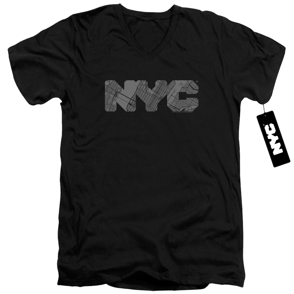 NYC Nyc Map Fill - Men's V-Neck T-Shirt Men's V-Neck T-Shirt New York City   