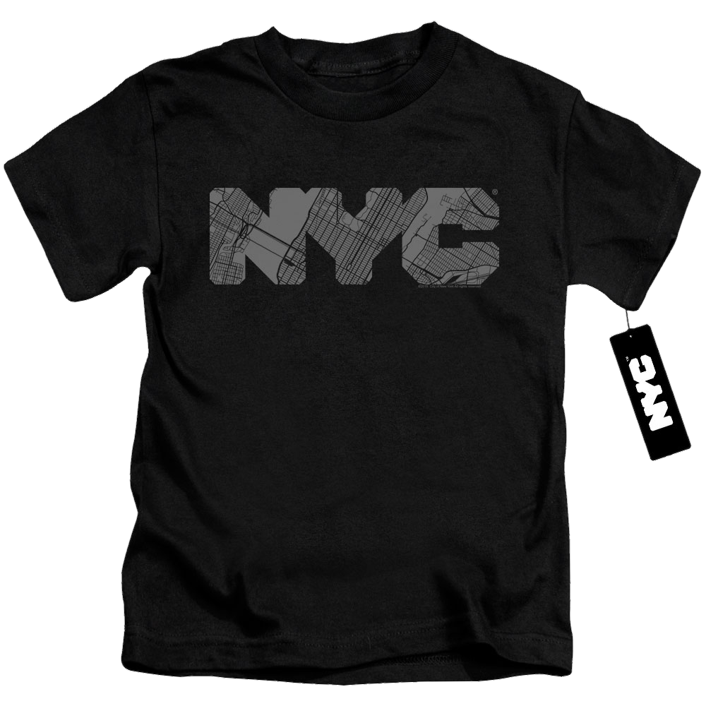 New York City Nyc Map Fill Kid's T-Shirt (Ages 4-7) Kid's T-Shirt (Ages 4-7) New York City   