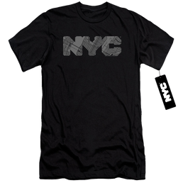 New York City Nyc Map Fill Men's Premium Slim Fit T-Shirt Men's Premium Slim Fit T-Shirt New York City   