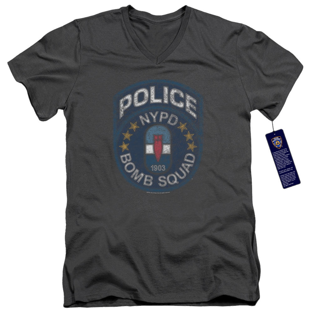 New York City Bomb Squad Men's V-Neck T-Shirt Men's V-Neck T-Shirt New York City   