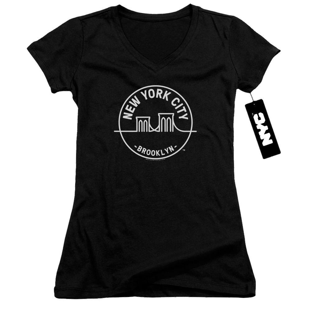New York City See Nyc Brooklyn Juniors V-Neck T-Shirt Juniors V-Neck T-Shirt New York City   