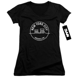 New York City See Nyc Brooklyn Juniors V-Neck T-Shirt Juniors V-Neck T-Shirt New York City   