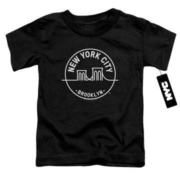 Black toddler t-shirt with New York City See Nyc Brooklyn graphic