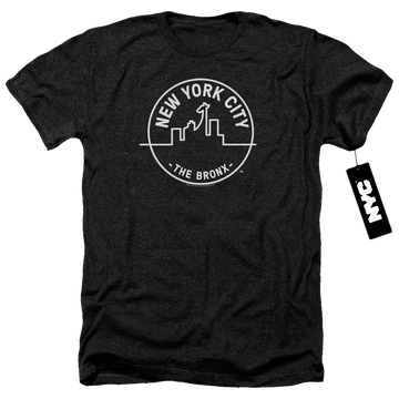 Black men's heather t-shirt with New York City See Nyc Bronx graphic