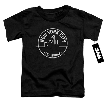 Black toddler t-shirt with New York City See Nyc Bronx graphic