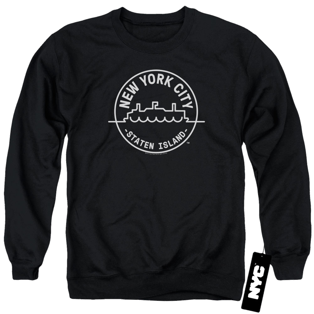 New York City See Nyc Staten Island Men's Crewneck Sweatshirt Men's Crewneck Sweatshirt New York City   
