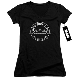 New York City See Nyc Staten Island Juniors V-Neck T-Shirt Juniors V-Neck T-Shirt New York City   