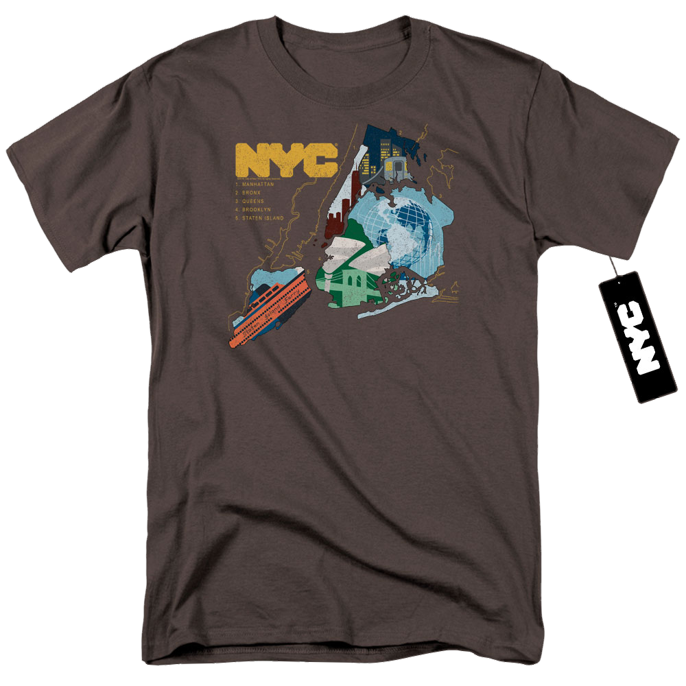 New York City Five Boroughs Men's Regular Fit T-Shirt Men's Regular Fit T-Shirt New York City   