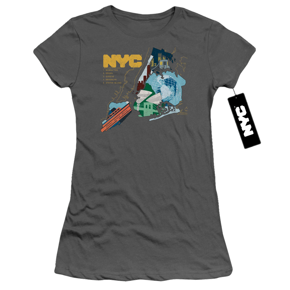 New York City Five Boroughs Juniors T-Shirt Juniors T-Shirt New York City   