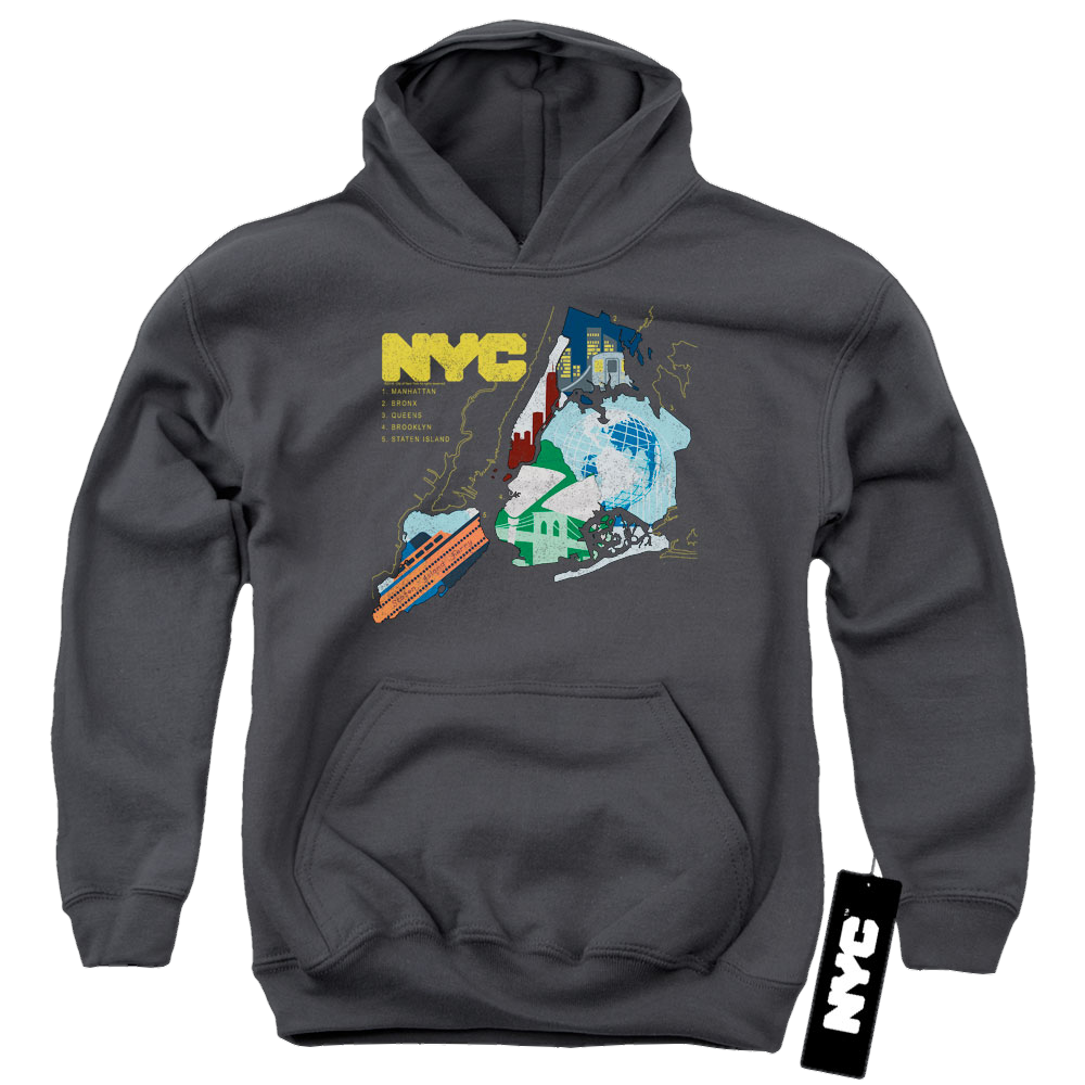 New York City Five Boroughs Youth Hoodie (Ages 8-12) Youth Hoodie (Ages 8-12) New York City   