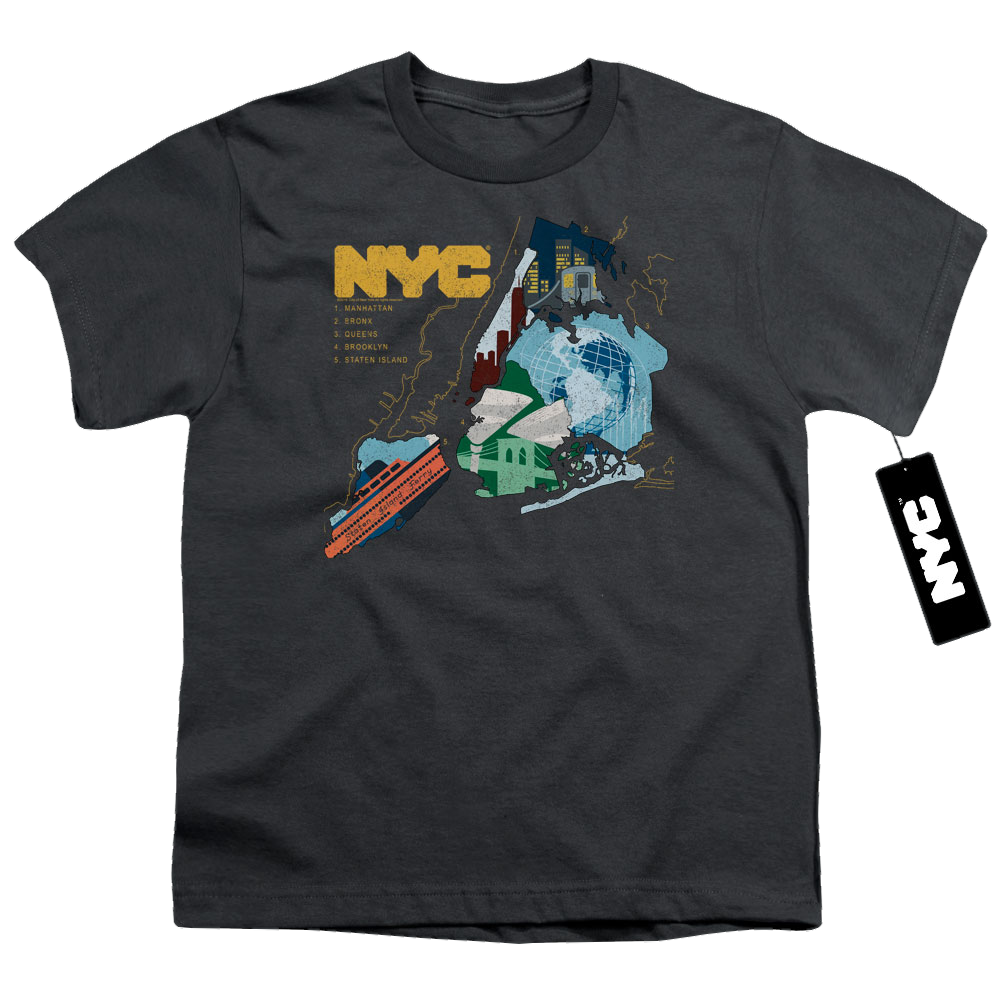 New York City Five Boroughs Youth T-Shirt (Ages 8-12) Youth T-Shirt (Ages 8-12) New York City   