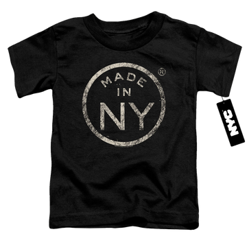 Black toddler t-shirt with New York City Ny Made graphic
