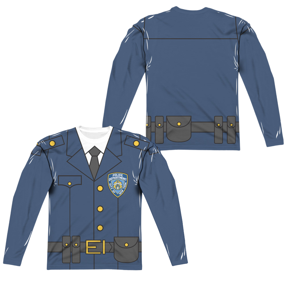 NYC Police Uniform (Front/Back Print) - Men's All-Over Print Long Sleeve Men's All-Over Print Long Sleeve New York City   