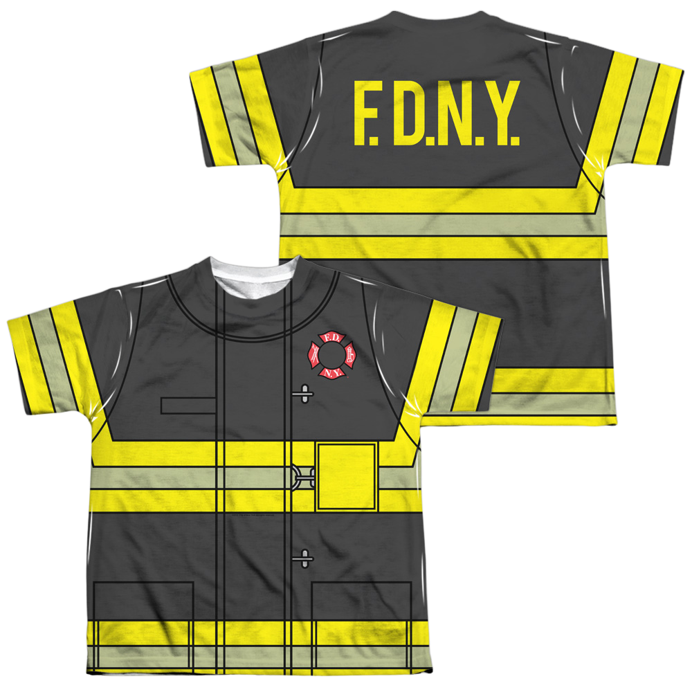 NYC Firefighter Uniform (Front/Back Print) - Youth All-Over Print T-Shirt Youth All-Over Print T-Shirt (Ages 8-12) New York City   