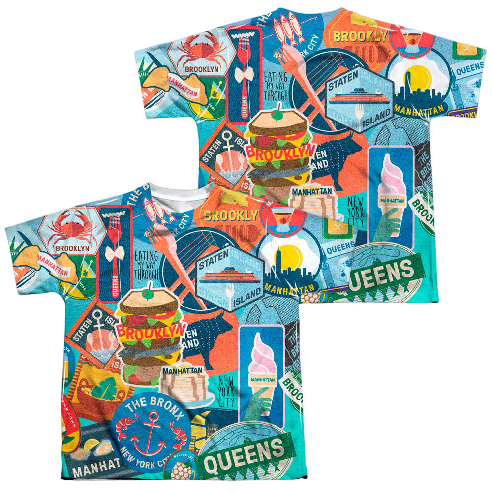 New York City Eating Nyc Youth All-Over Print T-Shirt (Ages 8-12) Youth All-Over Print T-Shirt (Ages 8-12) New York City   
