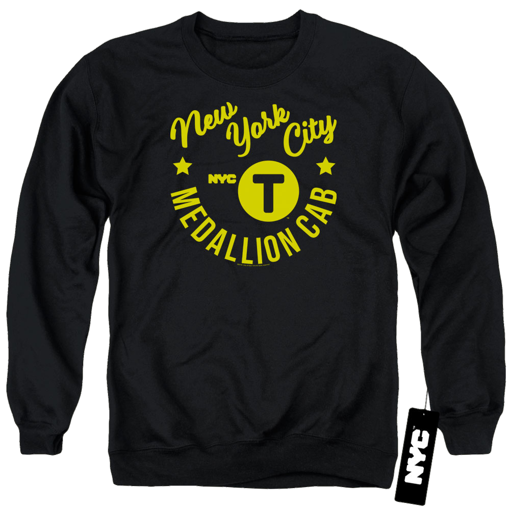 New York City Nyc Hipster Taxi Tee Men's Crewneck Sweatshirt Men's Crewneck Sweatshirt New York City   