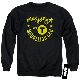 New York City Nyc Hipster Taxi Tee Men's Crewneck Sweatshirt Men's Crewneck Sweatshirt New York City   