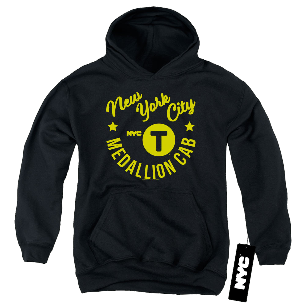 New York City Nyc Hipster Taxi Tee Youth Hoodie (Ages 8-12) Youth Hoodie (Ages 8-12) New York City   