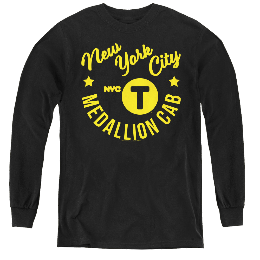 Nyc Nyc Hipster Taxi Tee - Youth Long Sleeve T-Shirt Youth Long Sleeve T-Shirt New York City   