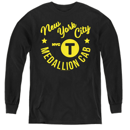 Nyc Nyc Hipster Taxi Tee - Youth Long Sleeve T-Shirt Youth Long Sleeve T-Shirt New York City   