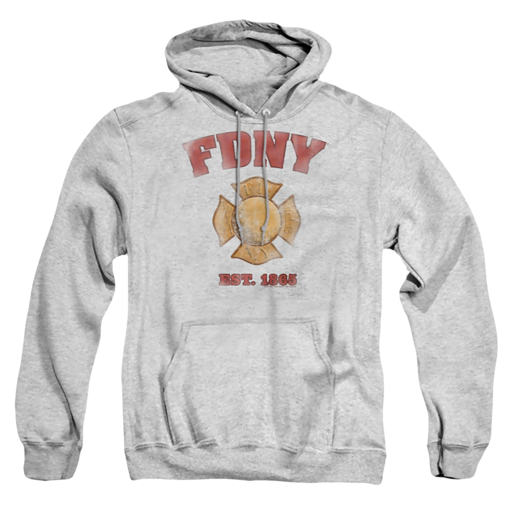 NYC Fdny Vintage Badge - Pullover Hoodie Pullover Hoodie New York City   