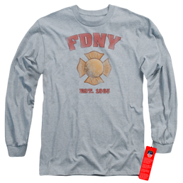 New York City Fdny Vintage Badge Men's Long Sleeve T-Shirt Men's Long Sleeve T-Shirt New York City   