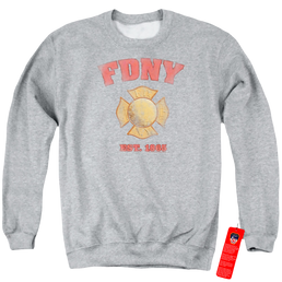 New York City Fdny Vintage Badge Men's Crewneck Sweatshirt Men's Crewneck Sweatshirt New York City   