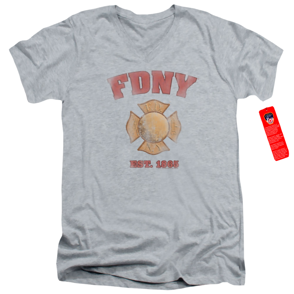New York City Fdny Vintage Badge Men's V-Neck T-Shirt Men's V-Neck T-Shirt New York City   