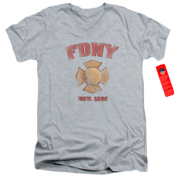 New York City Fdny Vintage Badge Men's V-Neck T-Shirt Men's V-Neck T-Shirt New York City   