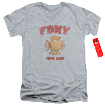New York City Fdny Vintage Badge Men's V-Neck T-Shirt Men's V-Neck T-Shirt New York City   