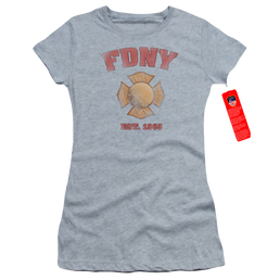 NYC Fdny Vintage Badge - Juniors T-Shirt Juniors T-Shirt New York City   