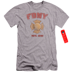 New York City Fdny Vintage Badge Men's Premium Slim Fit T-Shirt Men's Premium Slim Fit T-Shirt New York City   