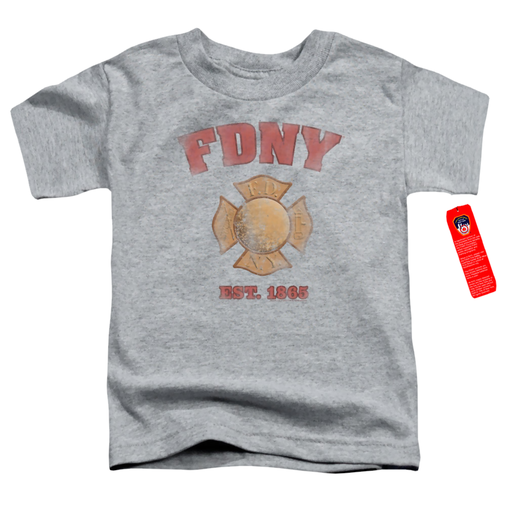New York City Fdny Vintage Badge Toddler T-Shirt Toddler T-Shirt New York City   