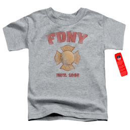 New York City Fdny Vintage Badge Toddler T-Shirt Toddler T-Shirt New York City   