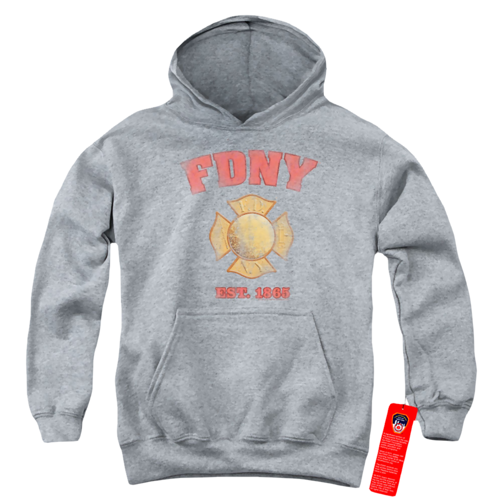 New York City Fdny Vintage Badge Youth Hoodie (Ages 8-12) Youth Hoodie (Ages 8-12) New York City   