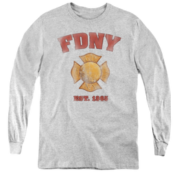Nyc Fdny Vintage Badge - Youth Long Sleeve T-Shirt Youth Long Sleeve T-Shirt New York City   