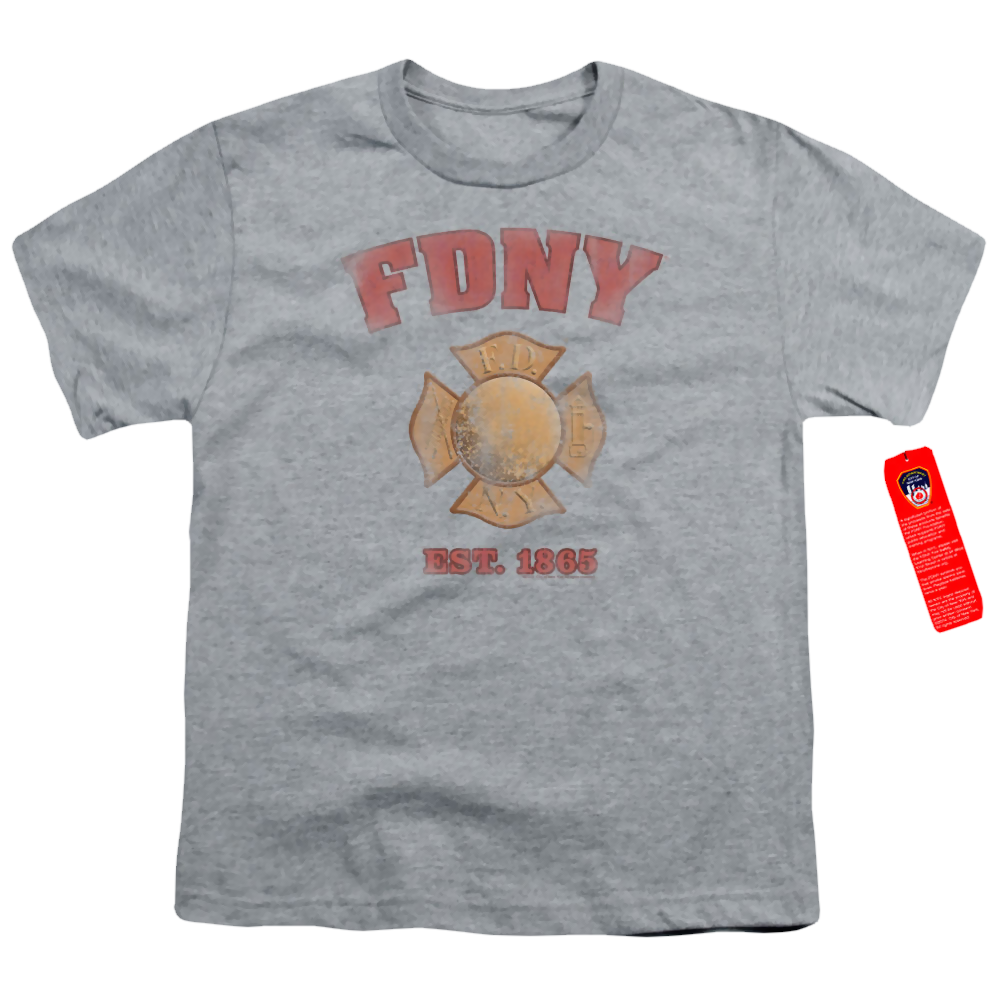 New York City Fdny Vintage Badge Youth T-Shirt (Ages 8-12) Youth T-Shirt (Ages 8-12) New York City   
