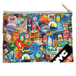 Nyc Eating Nyc - Straight Bottom Accessory Pouch Straight Bottom Accessory Pouches New York City   