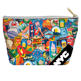 Nyc Eating Nyc - Straight Bottom Accessory Pouch T Bottom Accessory Pouches New York City   