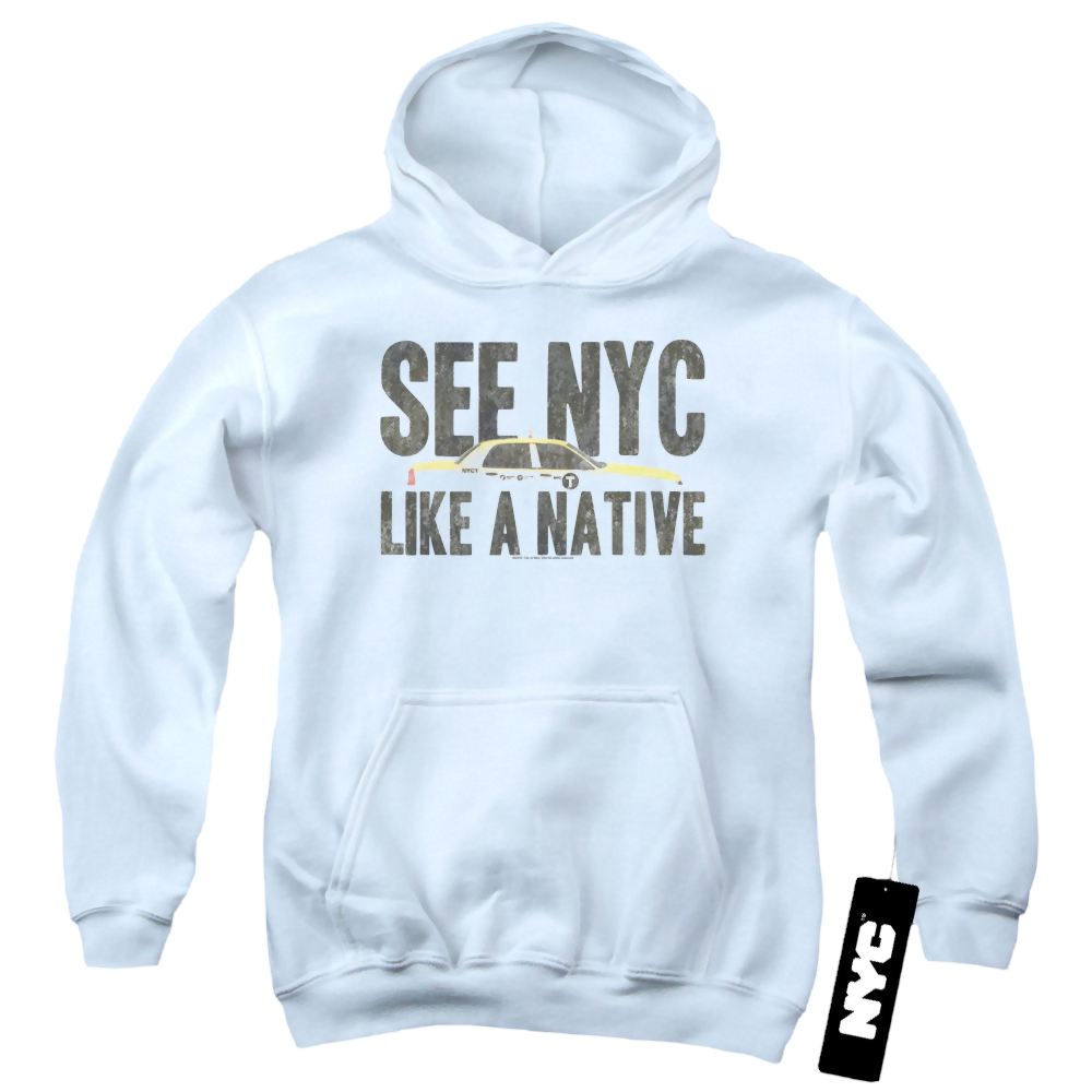New York City Nyc Like A Native Youth Hoodie (Ages 8-12) Youth Hoodie (Ages 8-12) New York City   