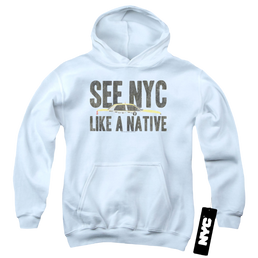 New York City Nyc Like A Native Youth Hoodie (Ages 8-12) Youth Hoodie (Ages 8-12) New York City   
