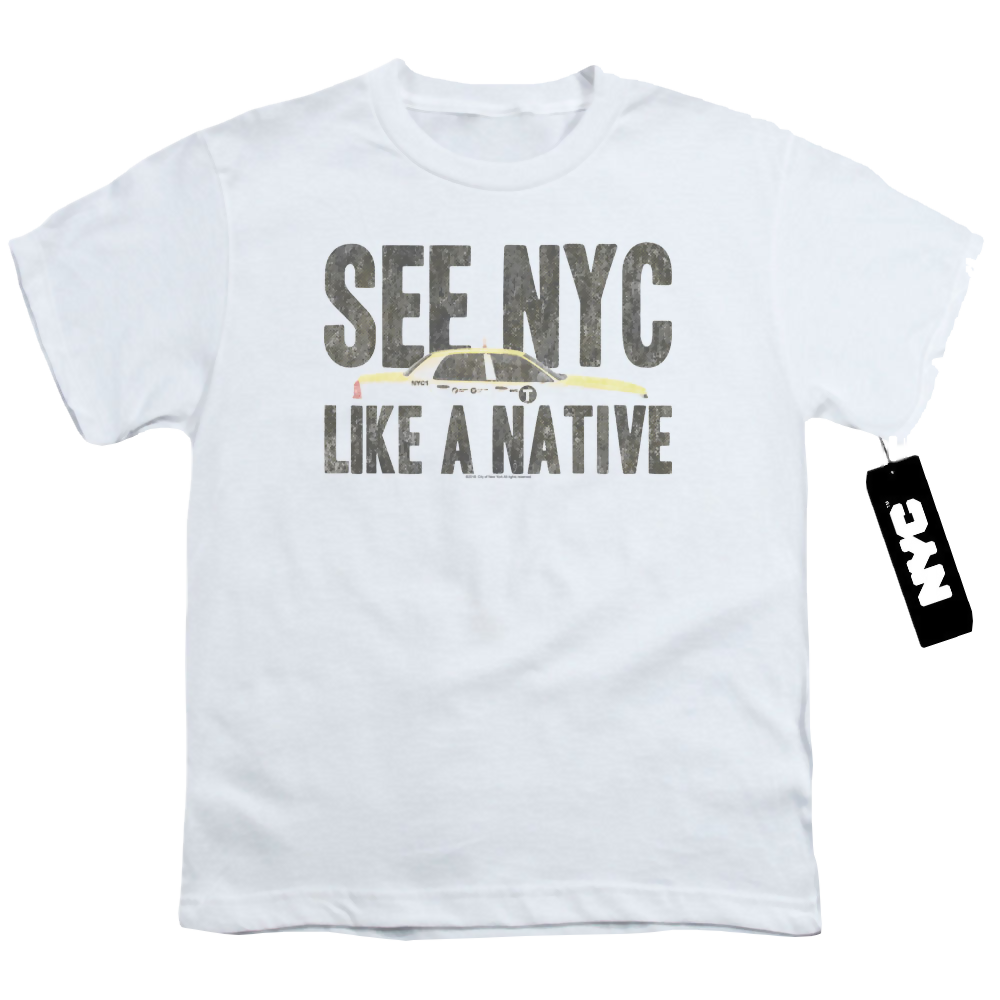 New York City Nyc Like A Native Youth T-Shirt (Ages 8-12) Youth T-Shirt (Ages 8-12) New York City   
