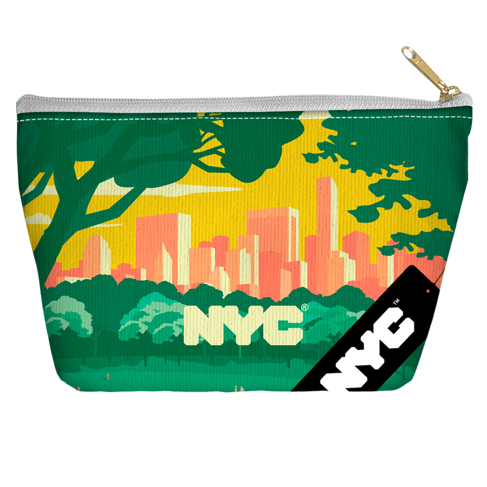 Nyc Central Park Skyline - Straight Bottom Accessory Pouch T Bottom Accessory Pouches New York City   