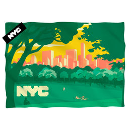 Nyc Central Park Skyline (Front/Back Print) - Pillow Case Pillow Cases New York City   