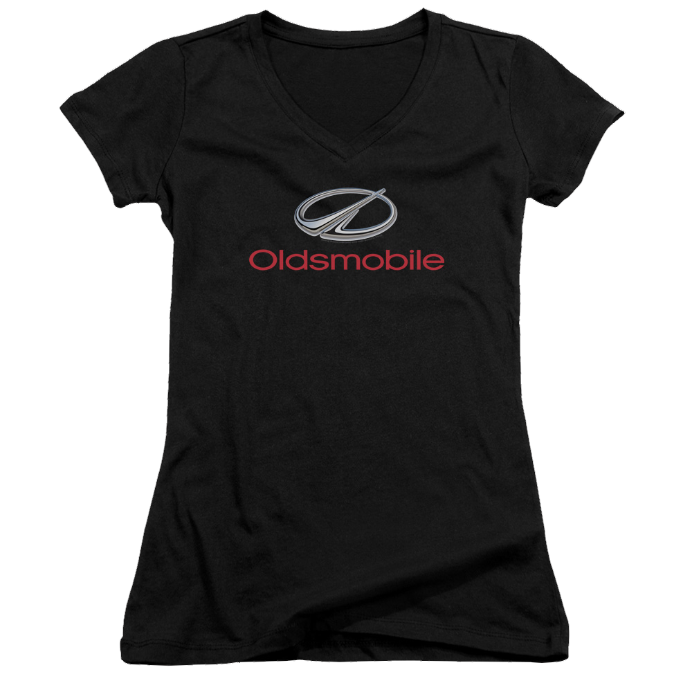 Oldsmobile Modern Logo Juniors V-Neck T-Shirt Juniors V-Neck T-Shirt Oldsmobile   