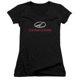 Oldsmobile Modern Logo Juniors V-Neck T-Shirt Juniors V-Neck T-Shirt Oldsmobile   