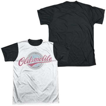 Oldsmobile Oversized And Faded Logo Men's Black Back T-Shirt Men's Black Back T-Shirt Oldsmobile   
